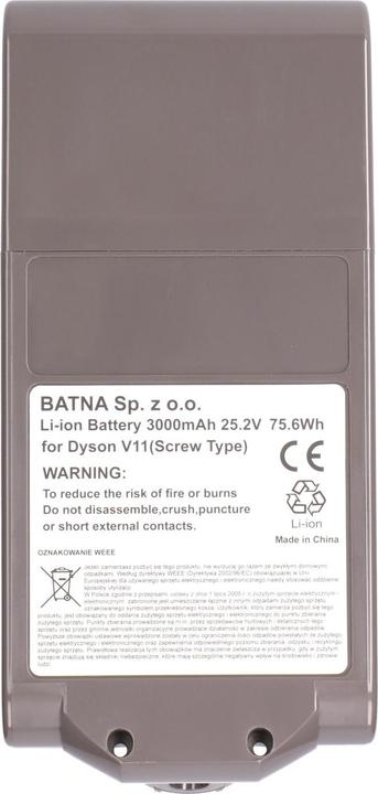 Produktbild Extralink Akku Dyson Staubsauger V11 Schraube Typ 25.2V 3000mAh