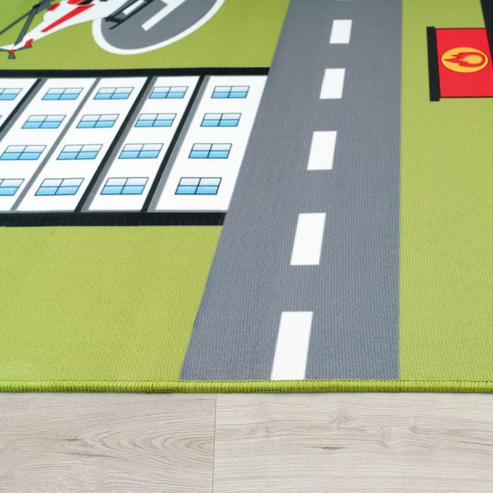 Produktbild TT Home Kinderzimmerteppich Teppich Junge Mädchen Kinderteppich Baby Rutschfest Strasse (200 cm)