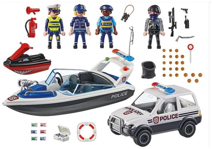 Actual product image No Name City action figure set 71570 Police chase on the water (71570, Playmobil City Action)