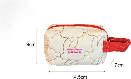 Image du produit Only-Bags.Store Sac cosmétique en coton matelassé à rabat Etuis de maquillage Pochette d'organisation de voyage