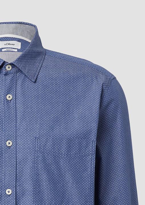 Immagine prodotto s.Oliver Hemd Regular Fit: Gemustertes Langarmhemd mit Brusttasche (S)