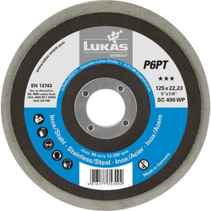 Polishing pad P6PT Ø 125 mm bore-Ø 22.23 mm P 800 ultra fine white (800)