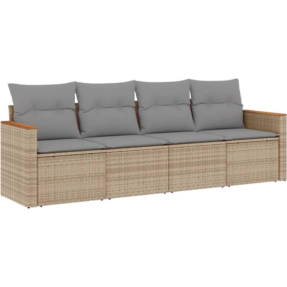 VidaXL, Gartenlounge, 10-tlg. Garten-Lounge-Set mit Kissen