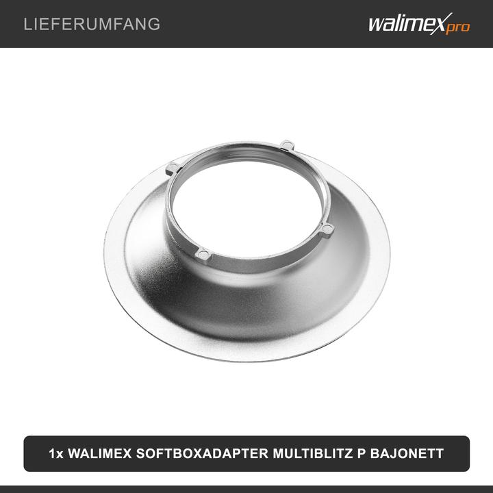 Produktbild Walimex Softbox Adapter Multiblitz P-Bajonett (Softbox, 15.20 cm)