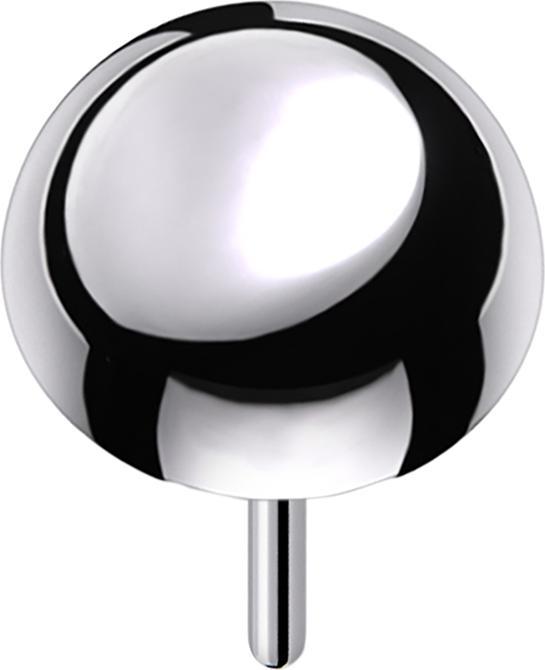 Actual product image Star Piercing Threadless dome silver (Titanium, without brass)