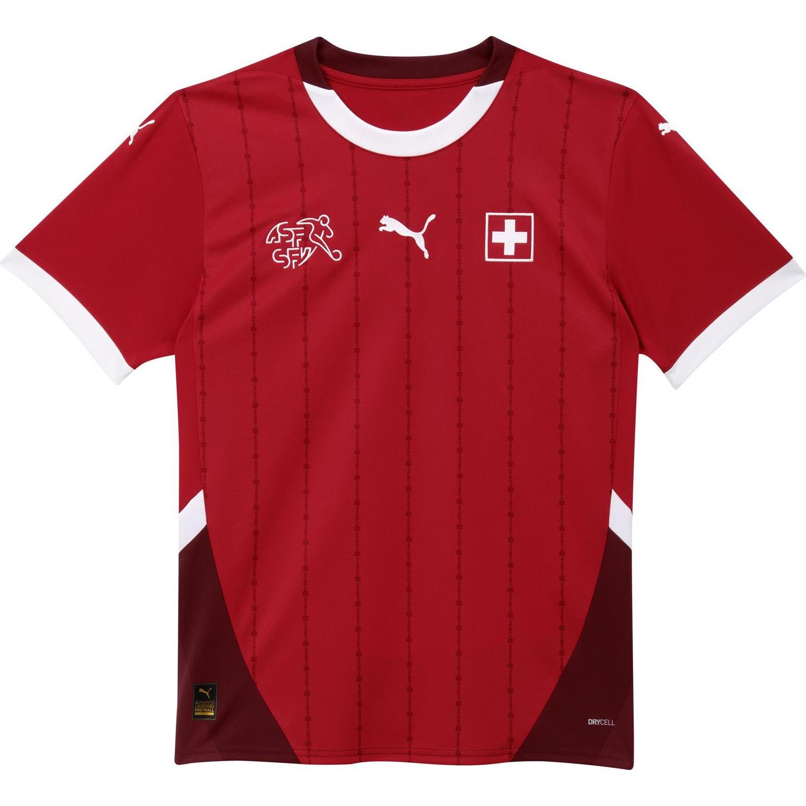 Puma, Unisex, Fussballtrikot, Schweiz Home Replica EM 2024 (176), Rot, 176