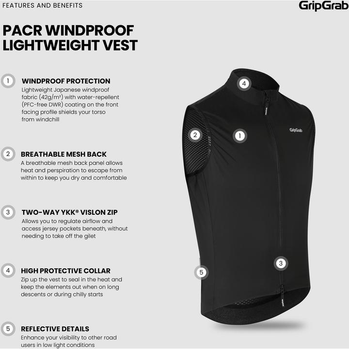 Produktbild GripGrab WindBuster Windproof Lightweight Weste (M)