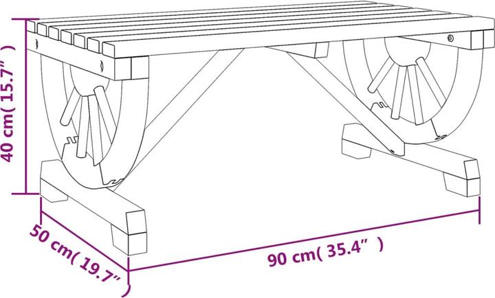 Image du produit vidaXL Table basse de jardin