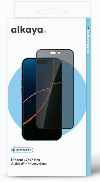 Produktbild Alkaya A Shield Displayschutzglass 3D Full Cover, Privacy iPhone 17/17Pro, black (Apple iPhone 17, Apple iPhone 17 Pro)
