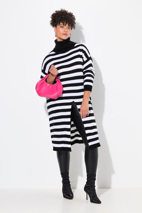 Produktbild Miamoda Long-Pullover, A-Linie, Ringel, Saumschlitz (50, 52)