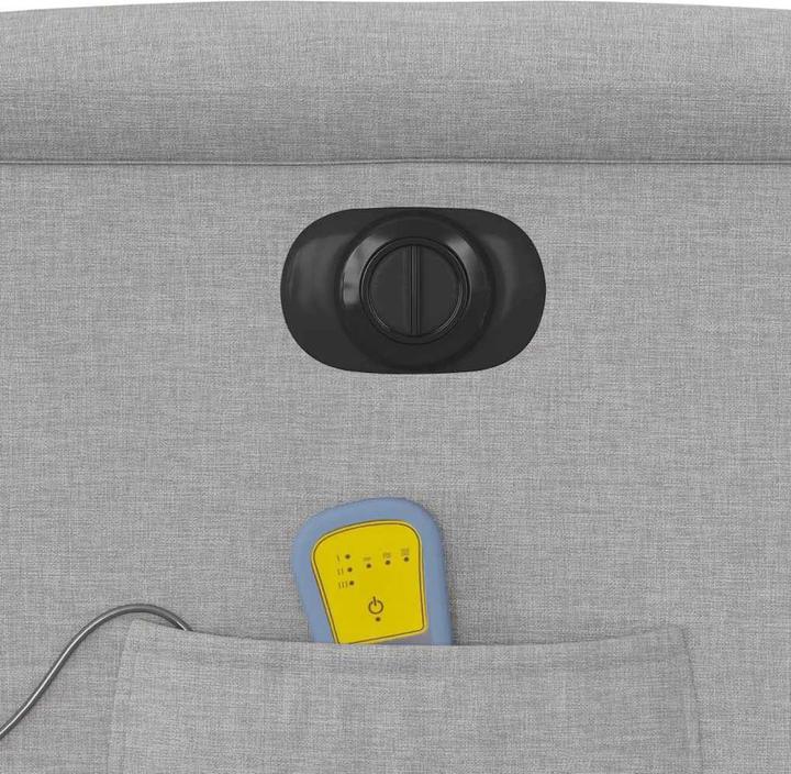 Immagine prodotto vidaXL Poltrona massaggiante elettrica in tessuto grigio nuvola