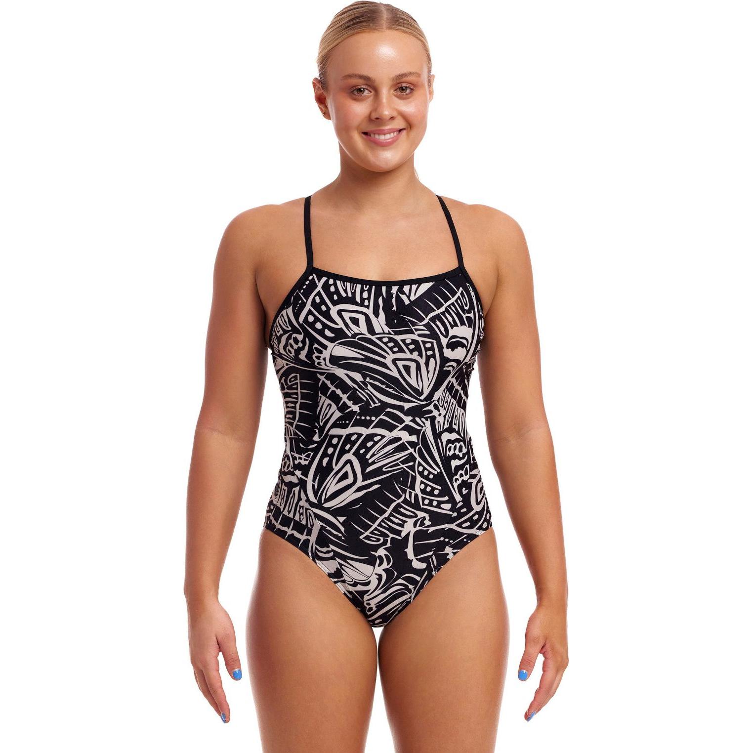 Thumbnail - Funkita, Damen, Badeanzug, Single Strap One Piece Night Flyer, Mehrfarbig, (36)