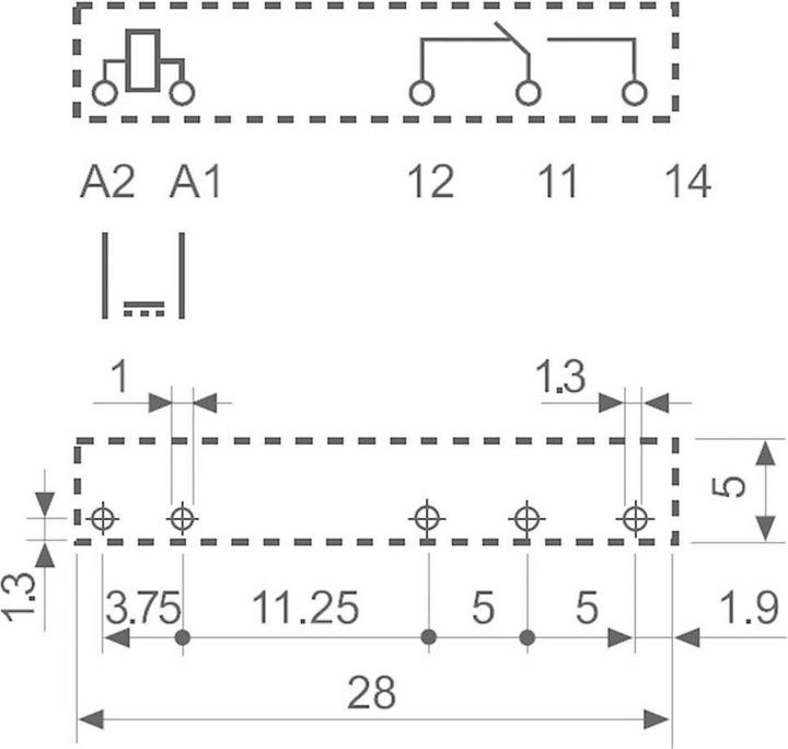 Actual product image Finder Interface 34 series 60Vdc relay