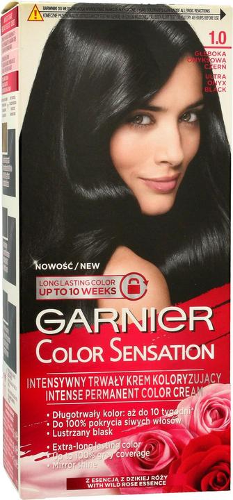 Produktbild Garnier Color Sensation Hair Dye 1.0 Deep Onyxack (1.0 Deep Onyx Black)