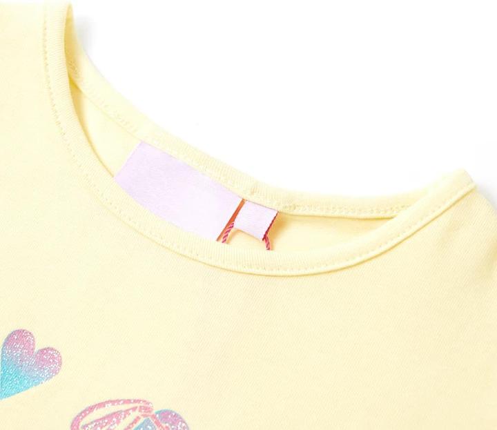 Immagine prodotto vidaXL Maglietta da bambino giallo pallido 116,Materiale: 95 % cotone. 5 (116)