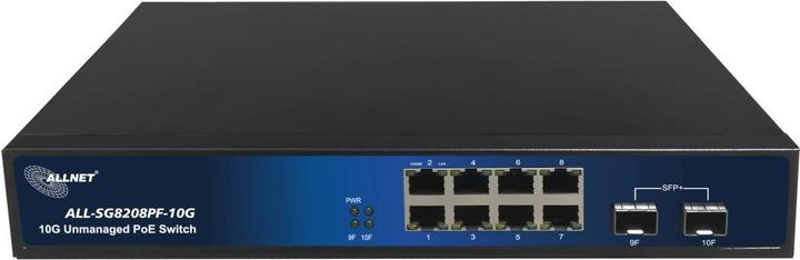 Produktbild Allnet switch unmanaged all-sg8208pf-10g 2 x sfp+ 8 x rj45 fanless (8 Ports)