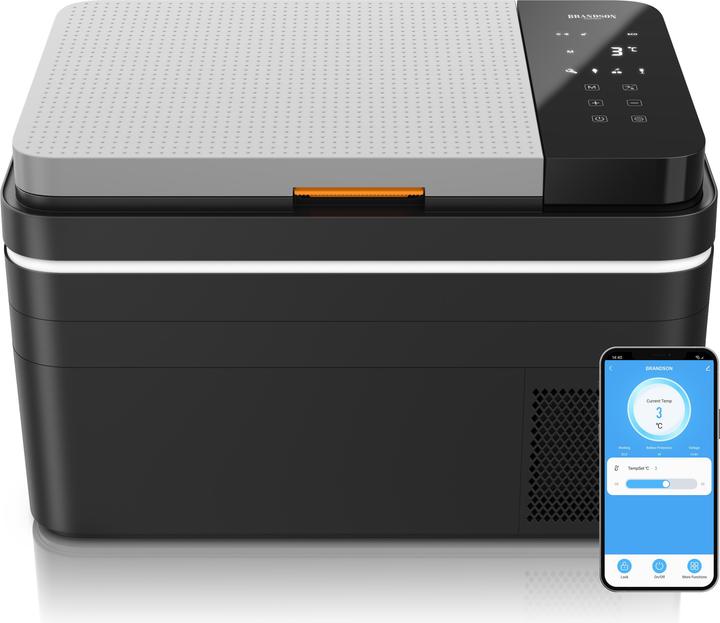 Brandson Kühlbox elektrisch, Kompressor, bis – 20°C, ECO Modus, 30 L, für Auto & Haus, APP-Steuerung, 12/24 V (30 l)