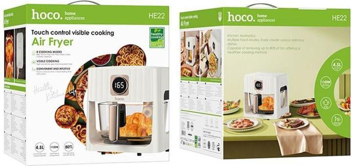 Actual product image Hoco Other Air Fryer with touch screen 4,5L 1100W HE22 white