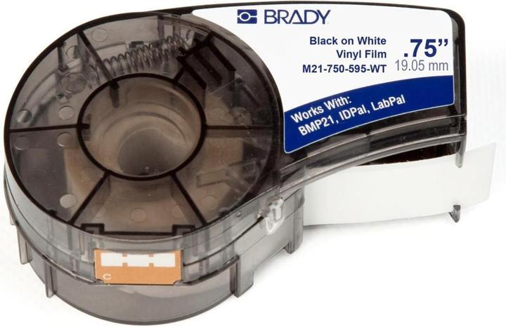 Produktbild Brady B-595 Vinyl Schwarz auf Weiss (19.05 mm)