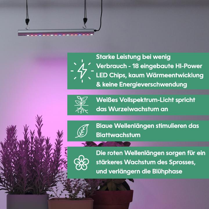 Actual product image Parus by Venso plant fitting GrowLight Quattro 30W, stimulation of photosynthesis and chlorophyll fo (LED, 230 V)