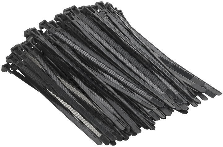 Produktbild AGT 100er-Set wiederverschliessbare Kabelbinder (Kunststoffkabelbinder, 200 mm, 100 Stk.)