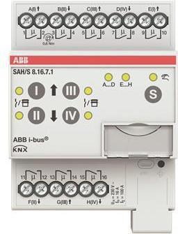 Actual product image ABB Stotz S&J Switch/shutter actuator 8gang 16A, REG SAH/S8.16.7.1 (Shutter actuator)