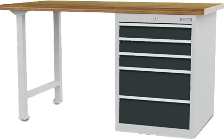 Bedrunka & hirth Reihenwerkbank Breite 1.500 mm R 18-24 Schubladenblock 4x Schublade BxTxH 1.500x750x859 mm - (150 cm, 75 cm)