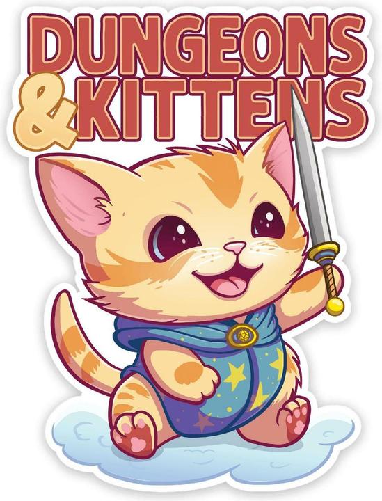 Image du produit Glass Staff Dungeons & Kittens Sticker Mehrfarbig, Detailfarbe (1 Autocollants)