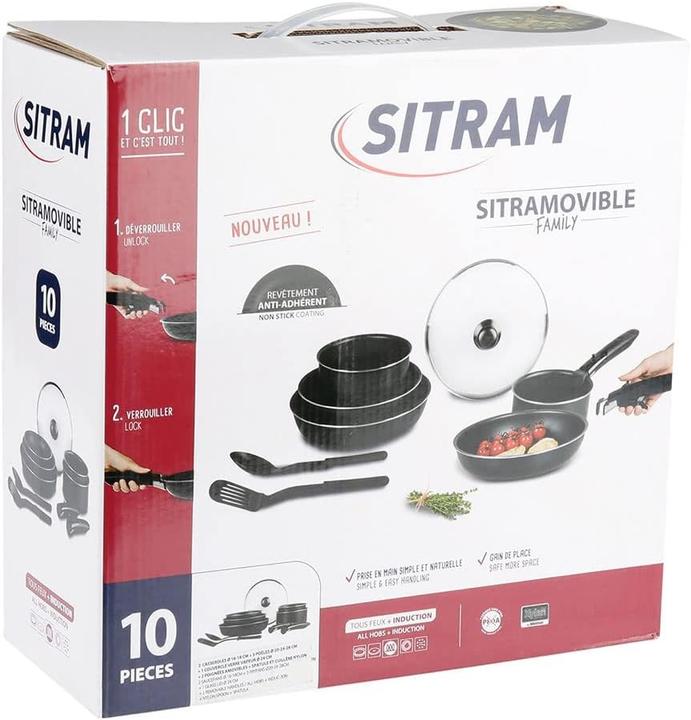 Actual product image Sitram Aluminum Cookware Set (Frying pan, Pot, Aluminium)