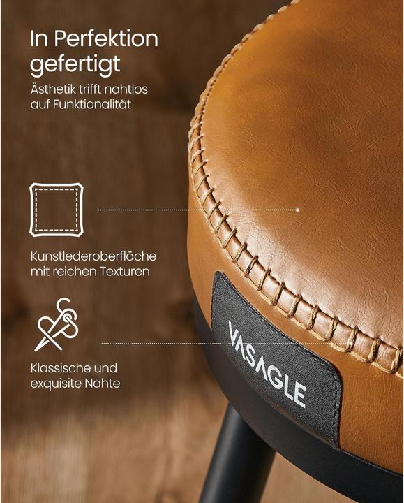 Image du produit Vasagle Barhocker 2 Stück 56 x 101.3 cm, Schwarz/Braun