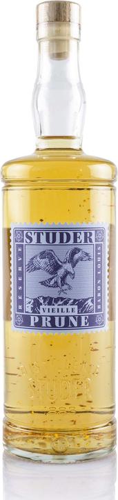 Studer 1883 Vieille Prune Studer with real gold tinsel, 22 carat Réserve Baron Louis (1 x 70 cl)