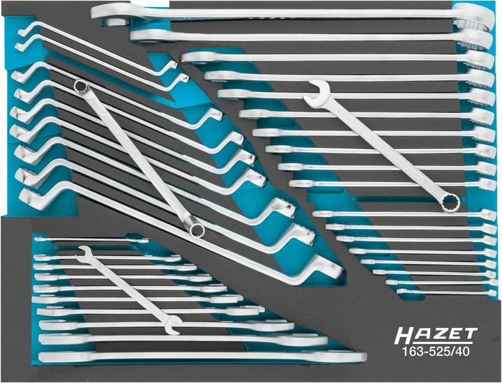 Produktbild HAZET Schraubenschlüssel Satz 163-525/40 ∙ Aussen Sechskant Profil, Aussen Doppel-Sechskant-Tractions… (19 mm, 32 mm, 21 mm, 16 mm, 10 mm, 36 mm, 23 mm, 12 mm, 8 mm, 20 mm, 22 mm, 6 mm, 27 mm, 14 mm, 9 mm, 30 mm, 7 mm, 34 mm, 18 mm, 15 mm, 13 mm, 17 mm, 11 mm, 24 mm)