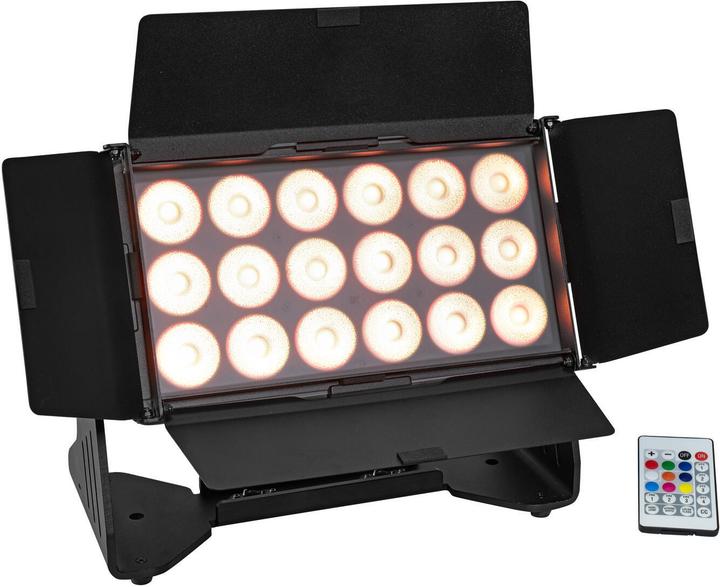Actual product image Eurolite Set 4x Multiflood IP 18x10W RGBW Wash CRMX + Case mit Rollen (10 W, LED)