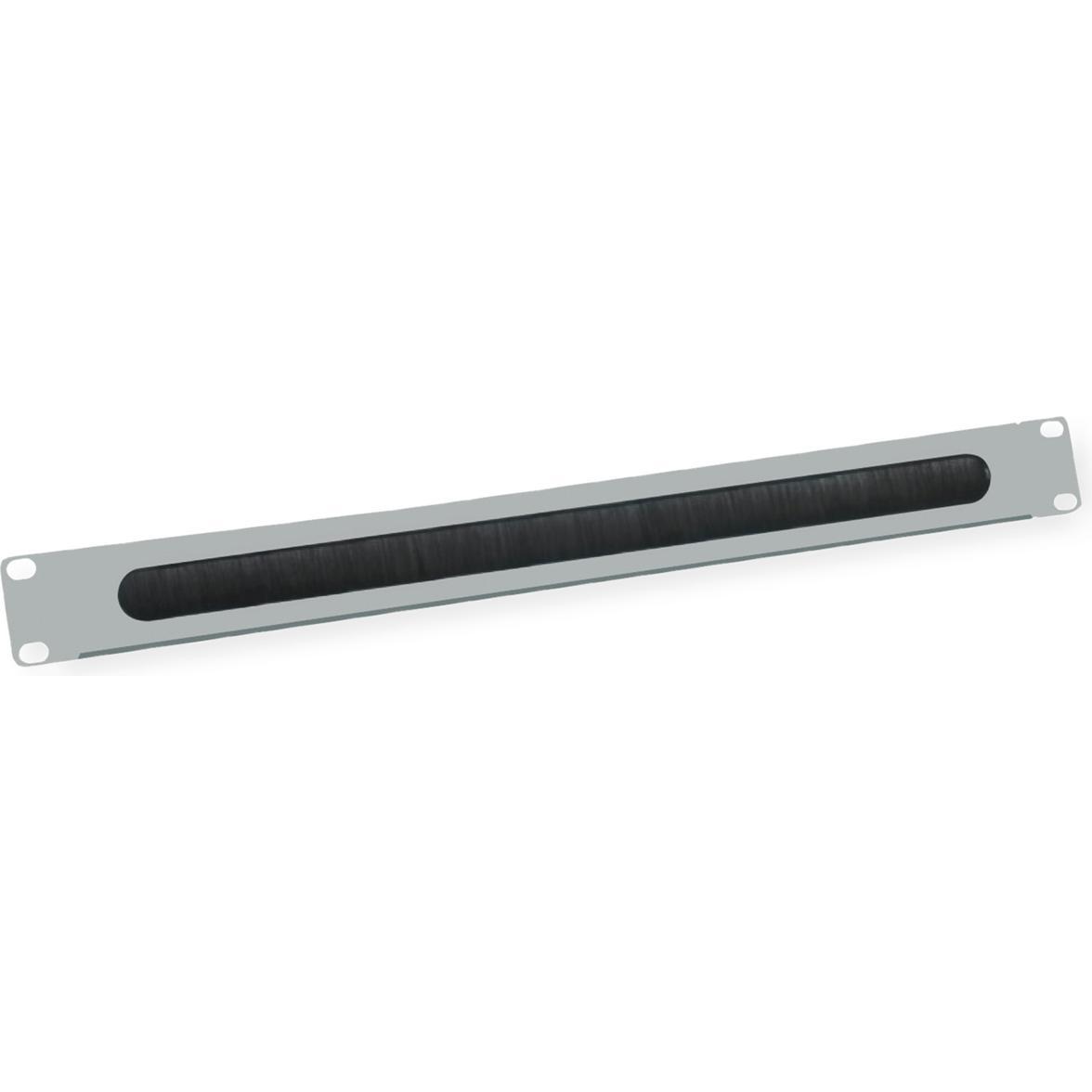 Value 19"-Kabeldurchfhrg.1HE Buerste lgr., Serverschrank Zubehör, Grau