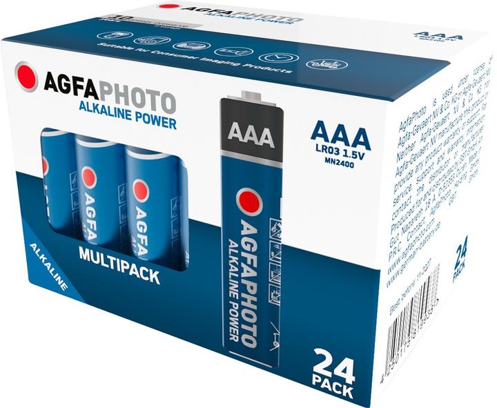 Productafbeelding AGFAPHOTO Power LR03 Micro (AAA) batterij alkaline mangaan 1,5 V 24 st. (24 Pcs., AAA)
