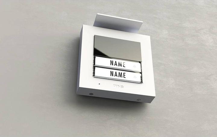 Actual product image M-E ME ADV 1020 W - Audio front-door station 2 family house white (Cable)