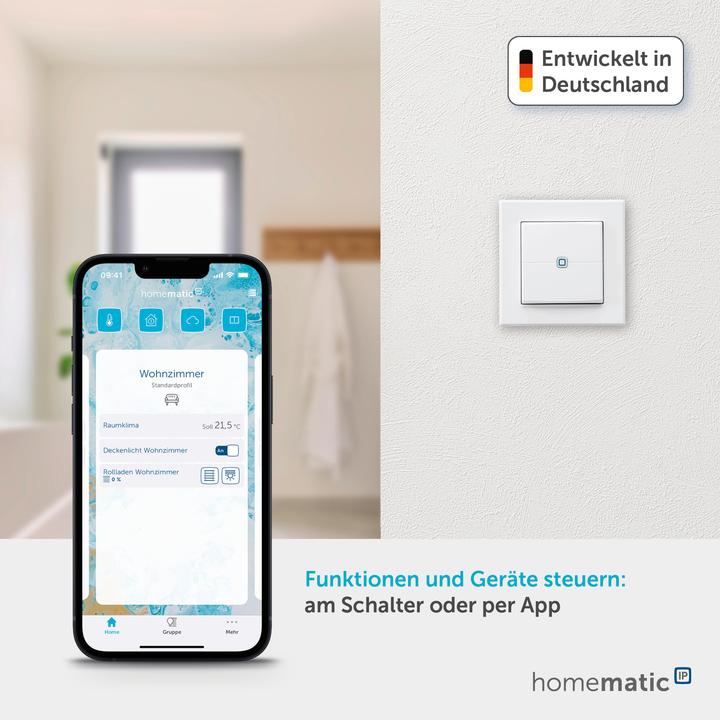 Actual product image Homematic IP HmIP Wandtaster 2-fach HmIP-WRC2-2