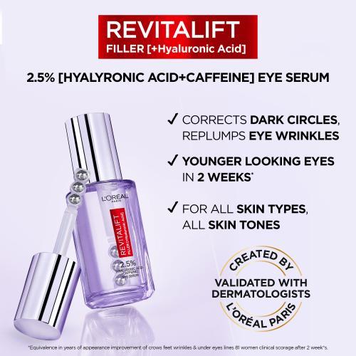 Image du produit L'Oréal Paris Revitalift Filler HA 2,5 (Soin des yeux Sérum, 20 ml, Jour + nuit)
