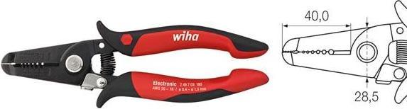 Actual product image Wiha Stripping pliers 0.4 to 1.3 mm² (180 mm)