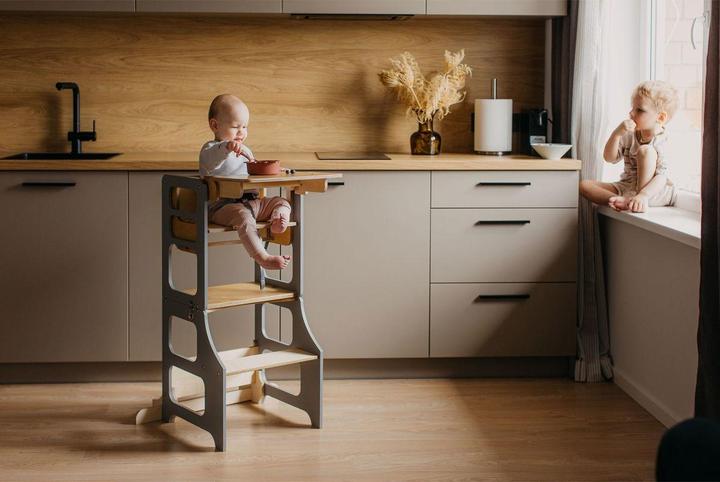 Image du produit Duck Woodworks klappbarer Lernturm und Hochstuhl