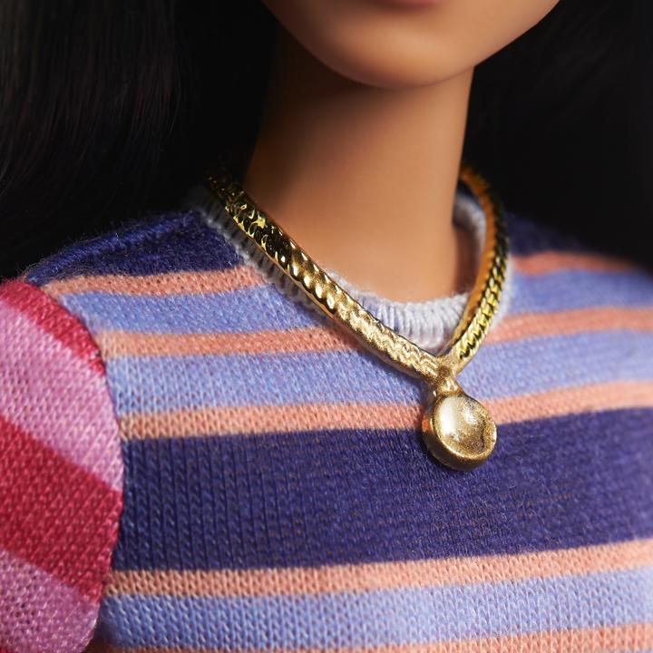 Produktbild Barbie Fashionistas Puppe mit Streifenkleid
