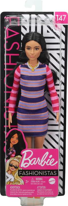 Produktbild Barbie Fashionistas Puppe mit Streifenkleid