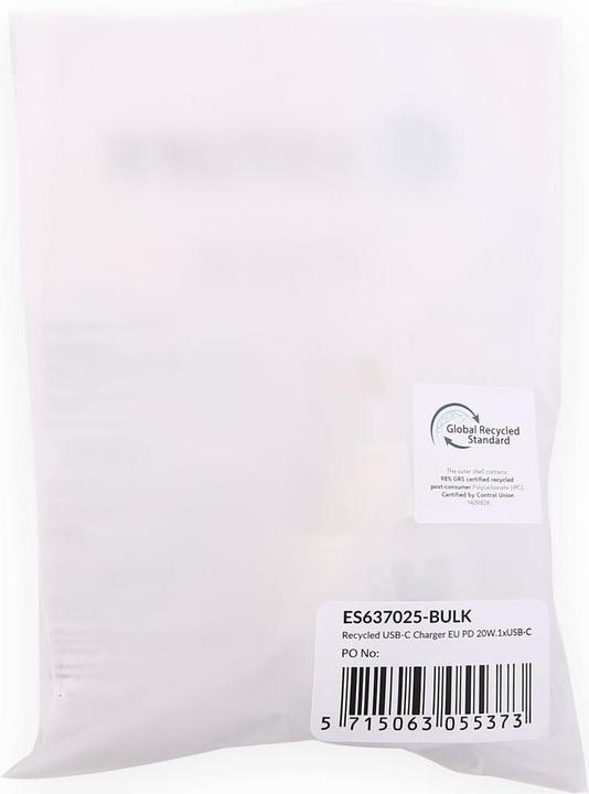 Actual product image eSTUFF INFINITE USB-C Charger EU PD (20 W)