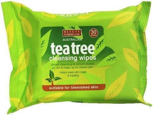Image du produit Beauty Formulas Tea Tree Cleansing Wipes Lingettes nettoyantes pour le visage 30Pcs. (Lingettes nettoyantes pour le visage)