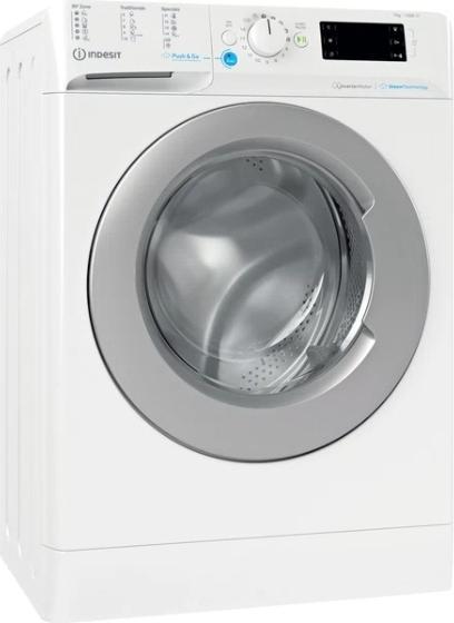 Indesit BWSE 71295X WSV EU Washing machine, Front Loading, Energy Class B, Capacity 7 kg, White (7 kg, Left)