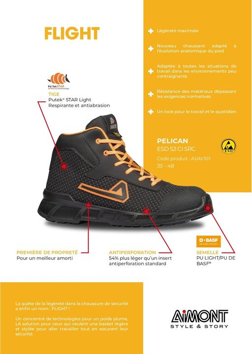 Produktbild Aimont hohe sicherheitsschuhe pelican esd s3 ci src (42)