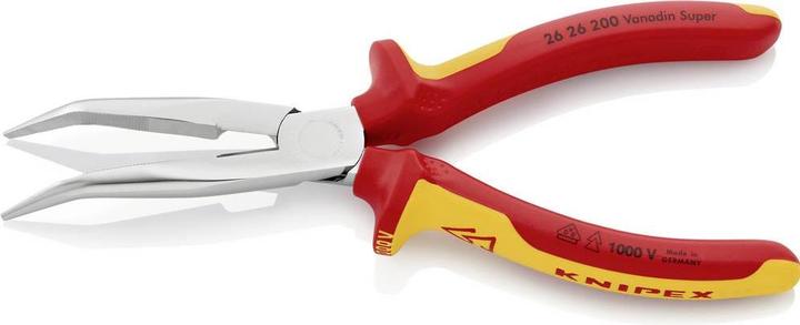 Actual product image Knipex Snipe Nose Side Cutting Pliers (Stork Beak Pliers) 26 26 200 SB (220 mm)