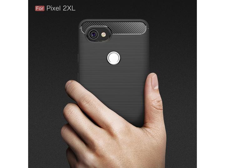 Produktbild Screenguard Google Pixel 2 XL Hülle Carbon Brushed Soft TPU (Google Pixel 2 XL)