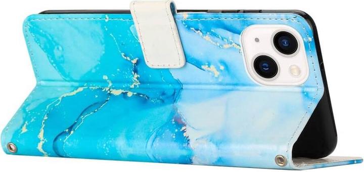 Immagine prodotto Cover-Discount iPhone 14 Plus - Custodia in pelle blu Marmo (Apple iPhone 14 Plus)