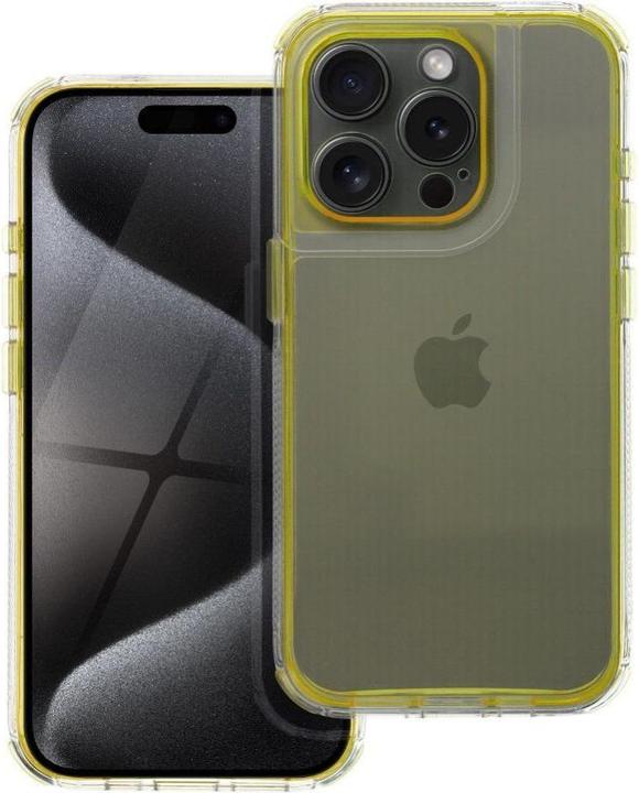 Actual product image OEM Back panel cover MATRIX CLEAR Case for IPHONE 16 PLUS yellow (Apple iPhone 16 Plus)